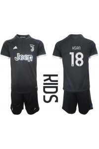 Fotbalové Dres Juventus Moise Kean #18 Dětské Třetí Oblečení 2023-24 Krátký Rukáv (+ trenýrky)